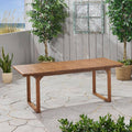Brown Patina Acacia Wood Dining Table Y162293