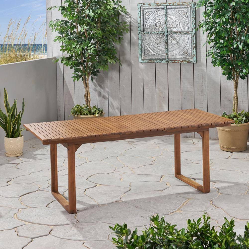 Brown Patina Acacia Wood Dining Table Y162293