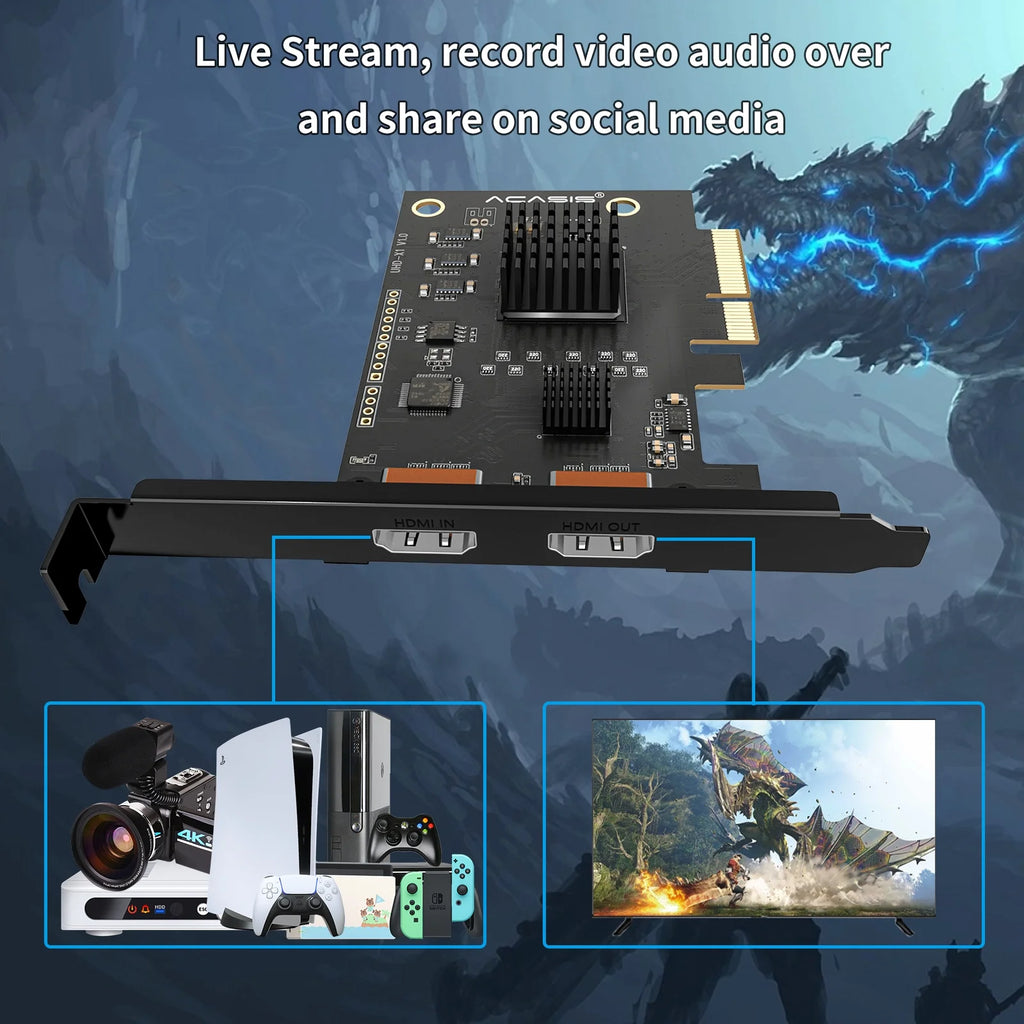 PCIEX4 4K60HZ single-source capture card X3886