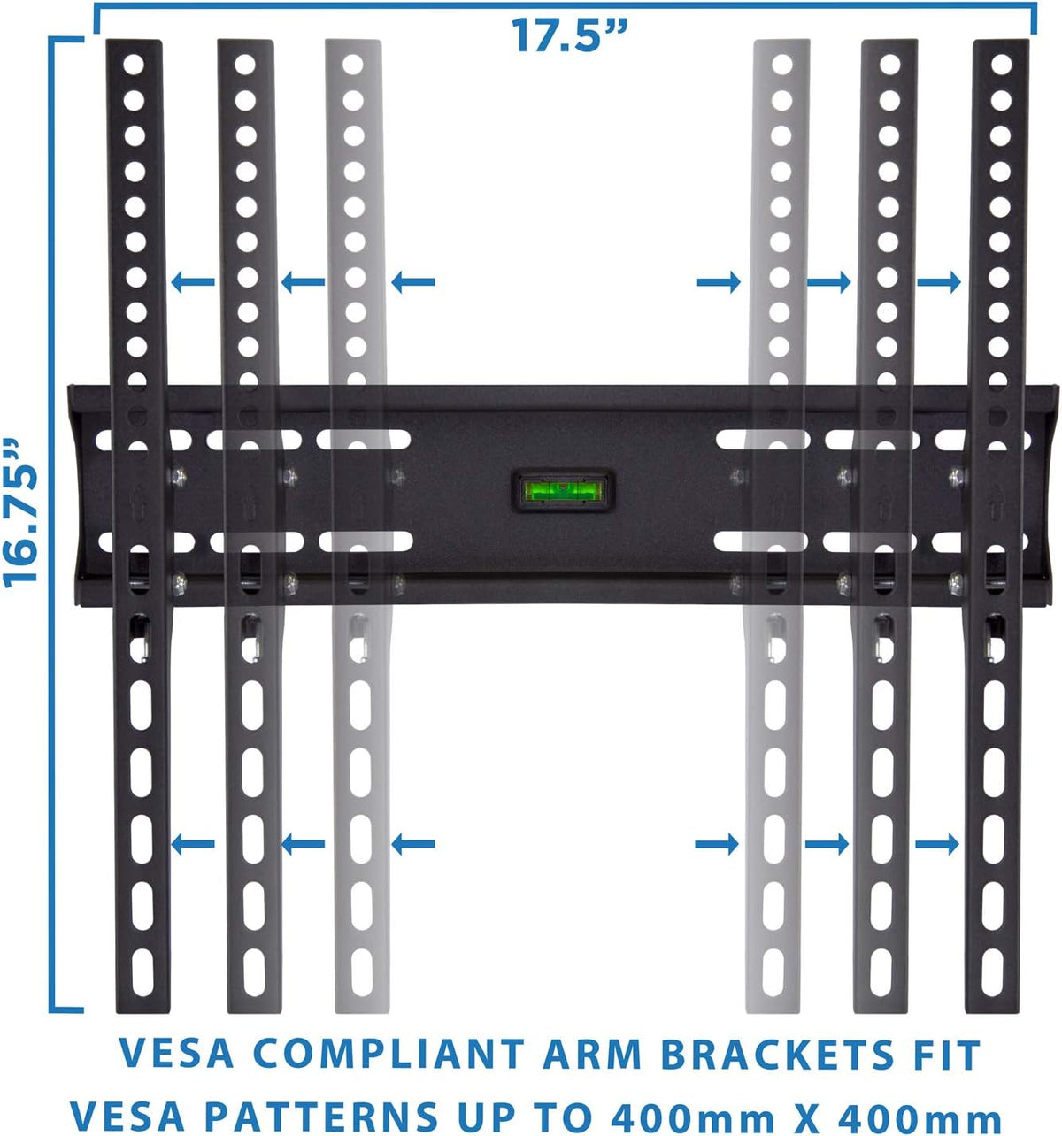Tilt TV Wall Mount Bracket Up to 32 to 55 Inch Flat Screen TVs 77 Lbs Capacity Pack of 2 W108944