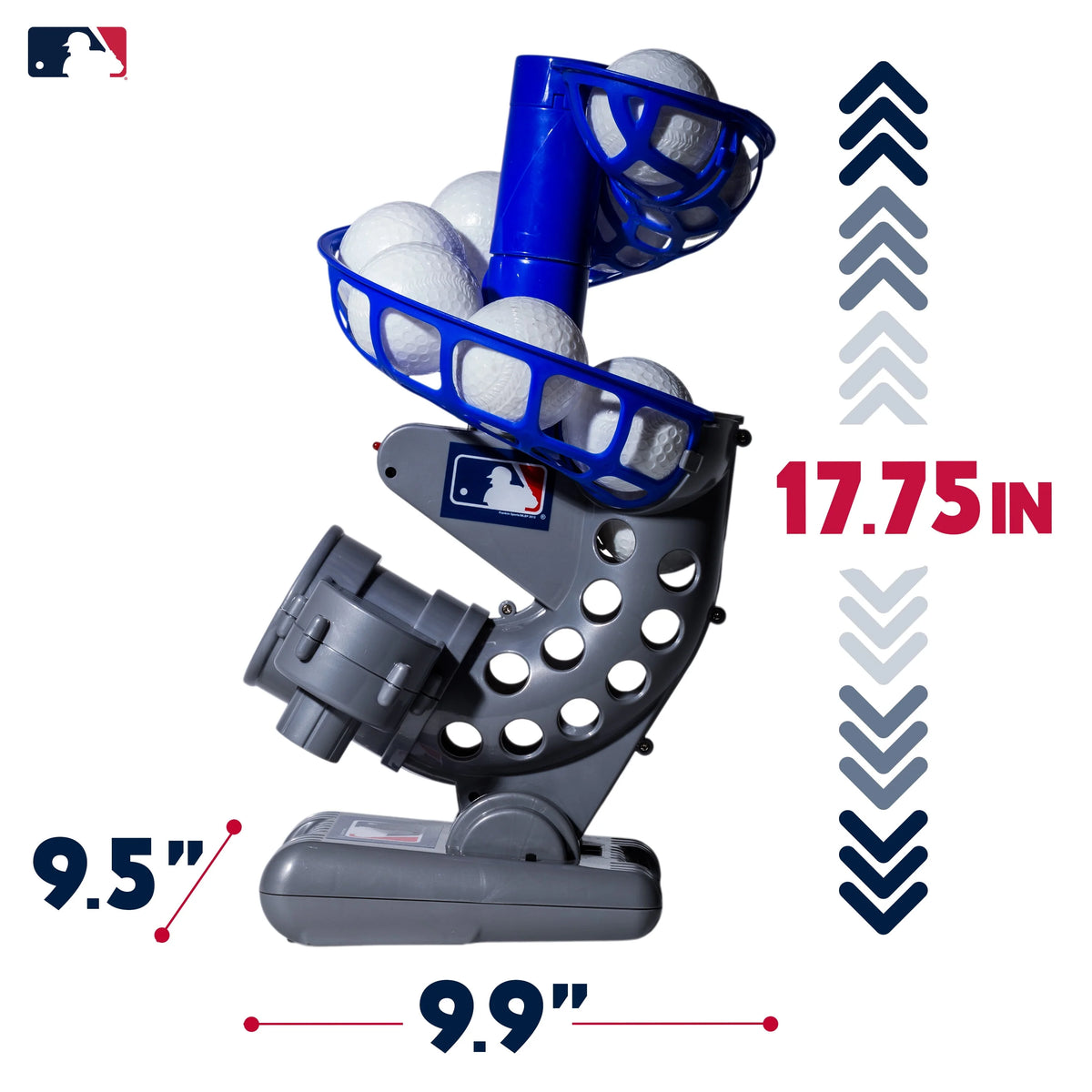 Kids Baseball Pitching Machine Height Adjustable with 6 Plastic Balls Q76500