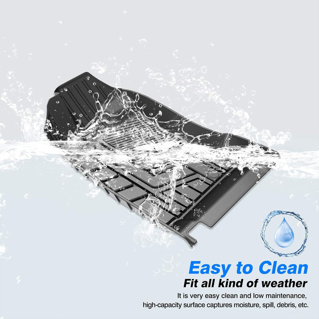 Black TPE Car Floor Mats 2 Row E57088
