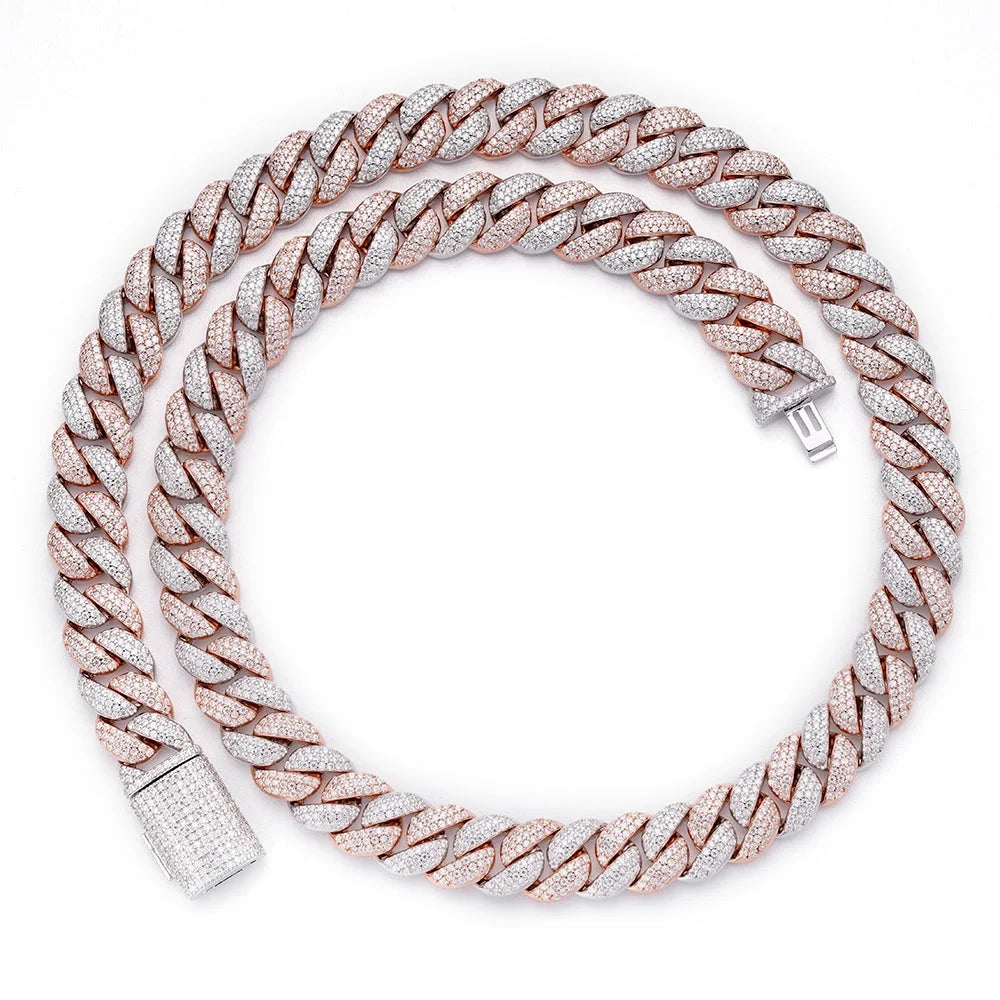 925 Silver Miami Cuban Link Chain Necklace W535346