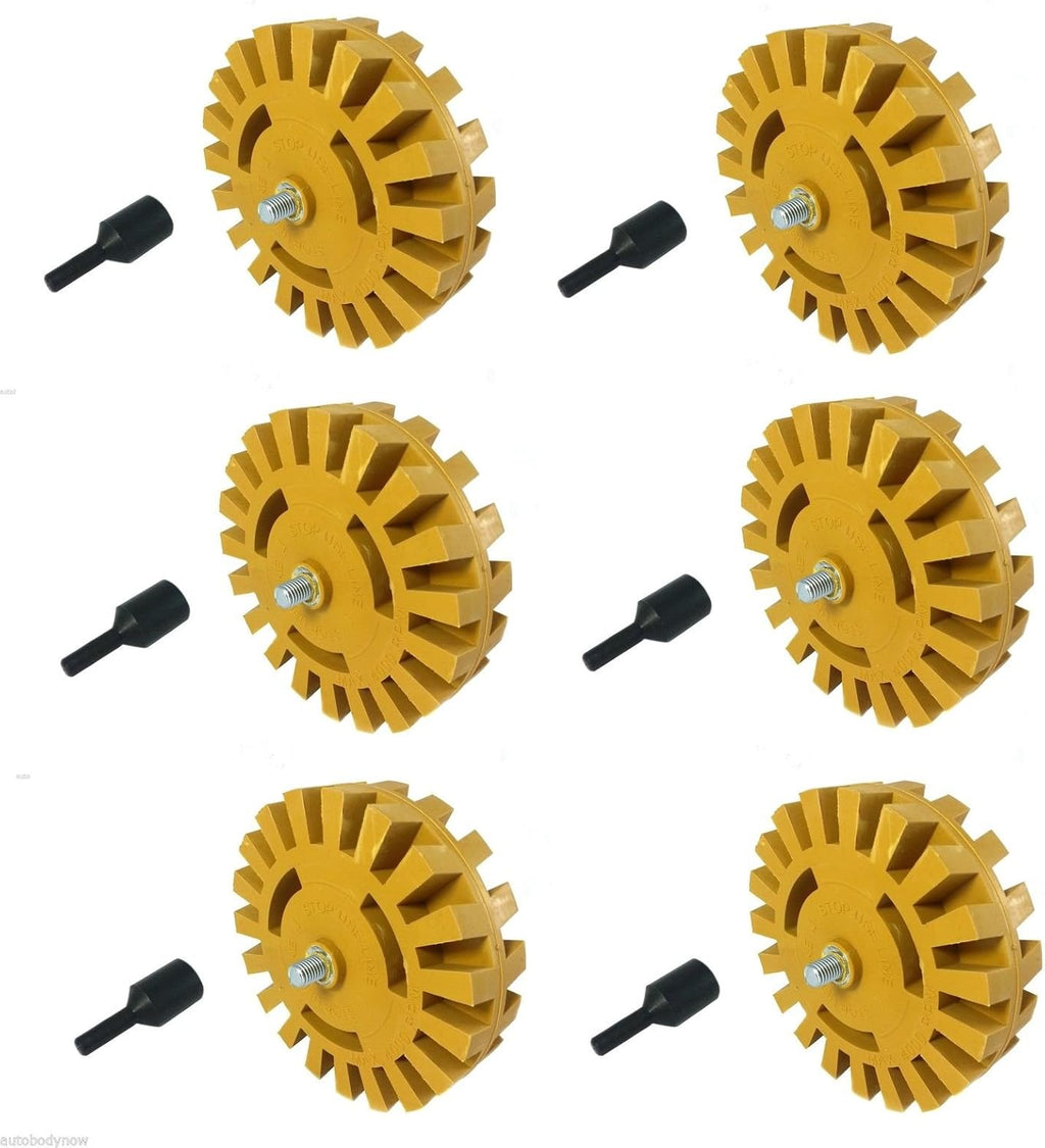 Rubber Eraser Wheel with Drill Adapter 6-pack, Pack of 2 L13956
