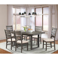 7 Piece Dining Set in Dark Walnut S466
