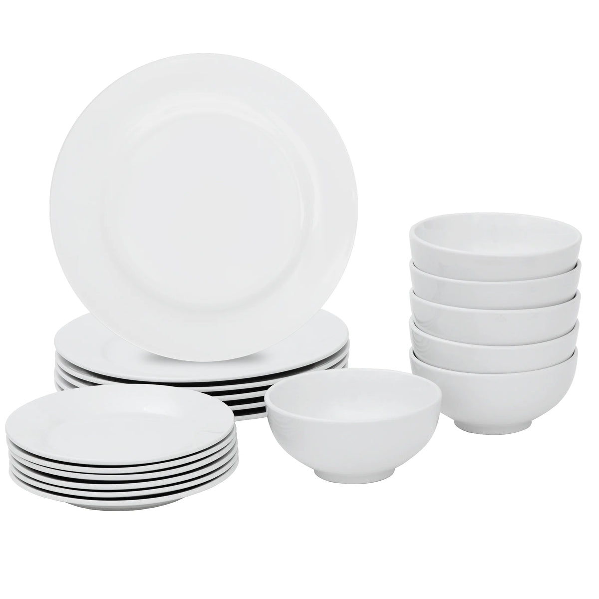 White 18 Pc Dinnerware Set for 6 X45627