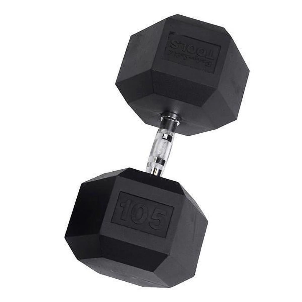 Rubber Coated Hex Dumbbells 35 lb V136
