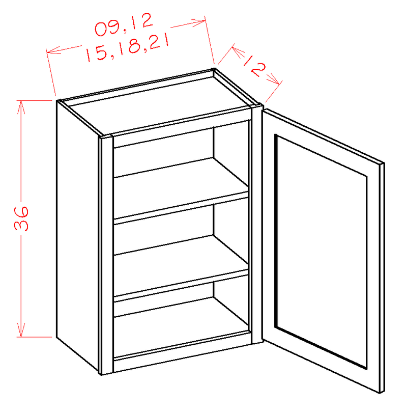 White 1 Door 2 Shelves Wall Cabinet High-Density Fiberboard U6290