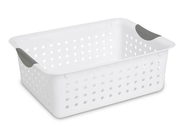Medium Plastic Storage Organizer Basket White (72 Pack) T962952