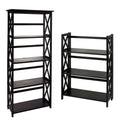 5-Shelf Bookcase with 3-Shelf Folding Bookcase N56038