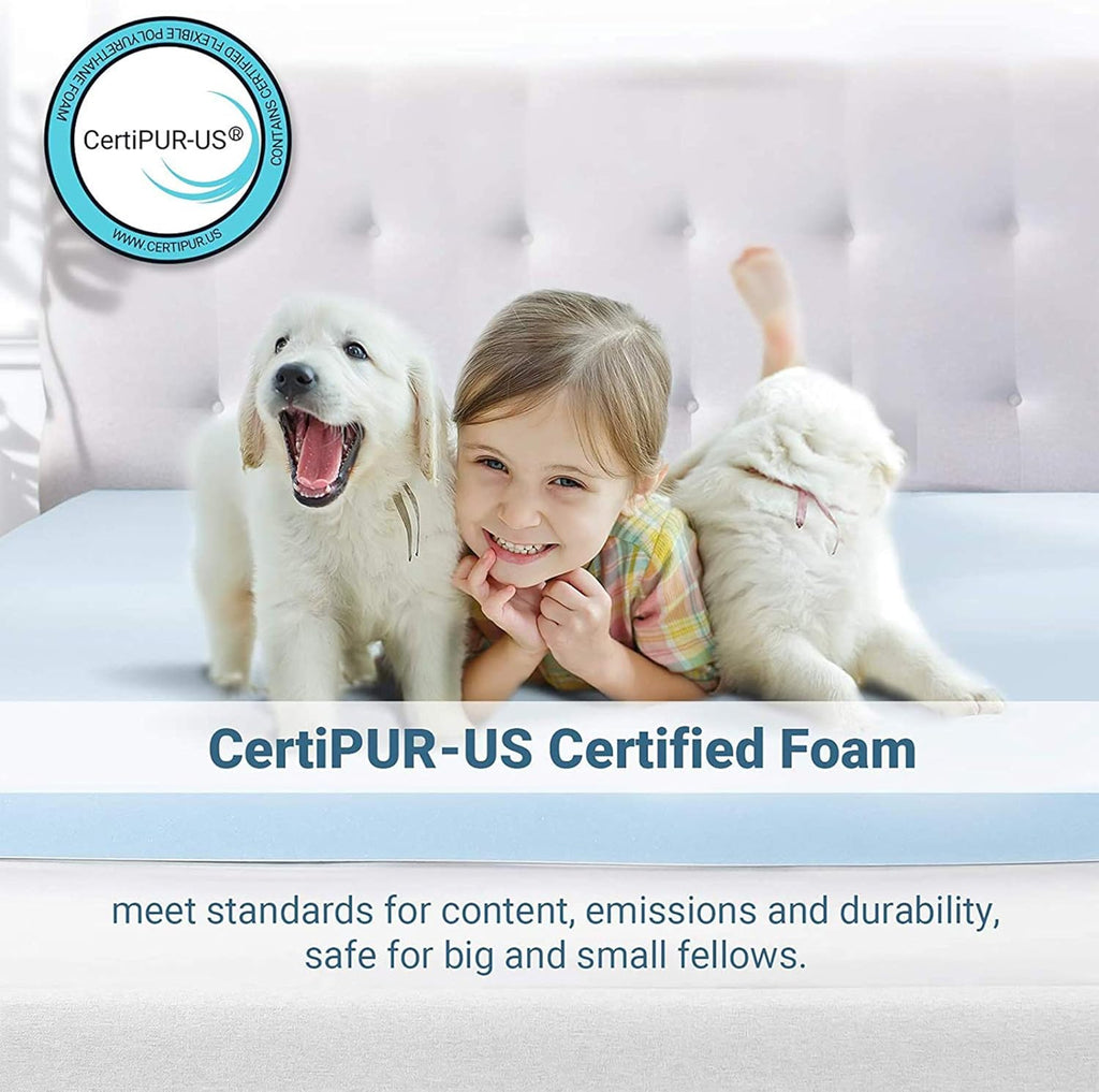 2.5 Inch California King Gel Infused Memory Foam Mattress Topper Pack of 2 X1858