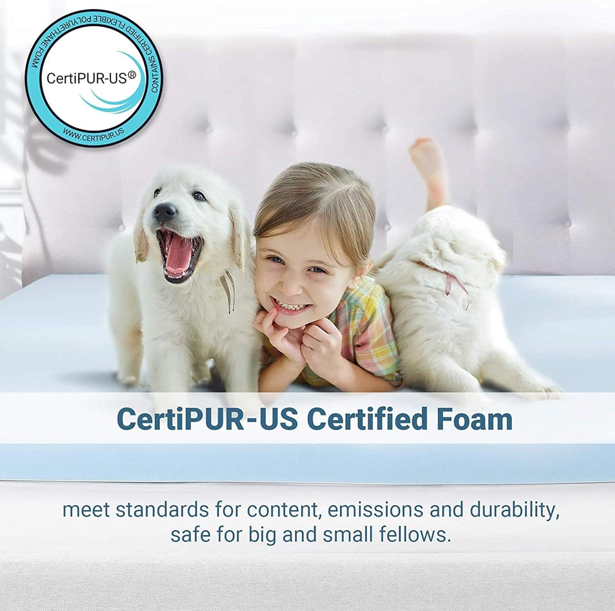 2.5 Inch California King Gel Infused Memory Foam Mattress Topper Pack of 2 X1858