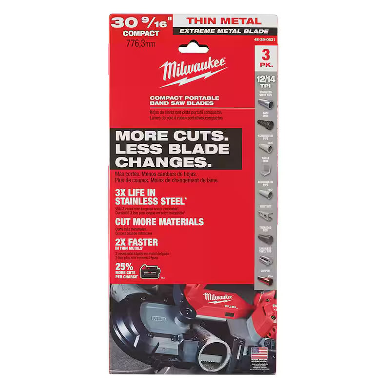 12V Cordless Compact Band Saw Kit with Band Saw Blades J849