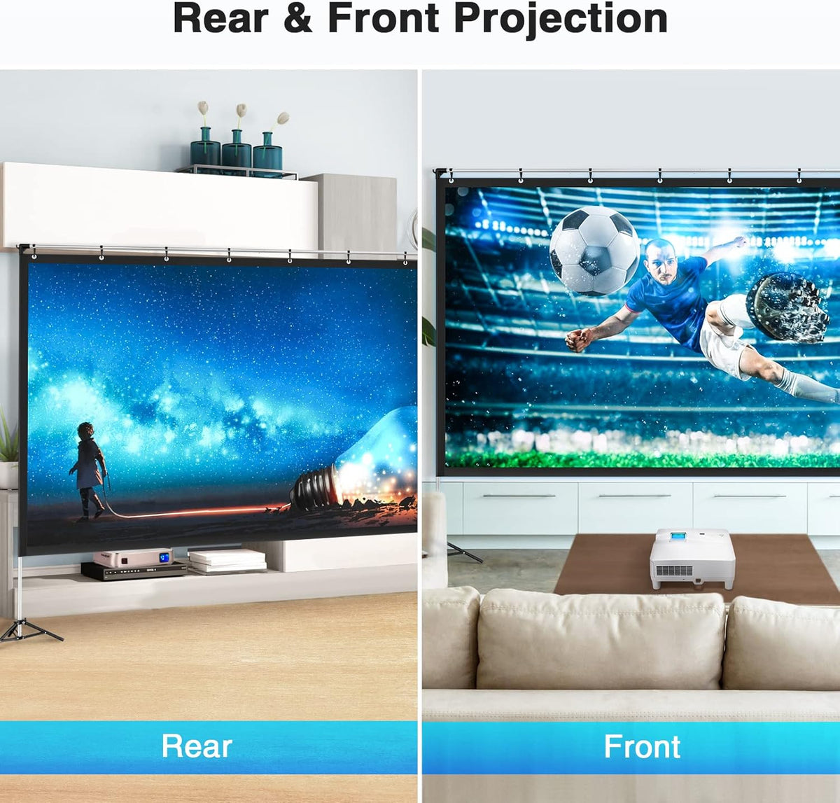 120 Inch 16:9 4K HD Projector Screen with Stand T52165