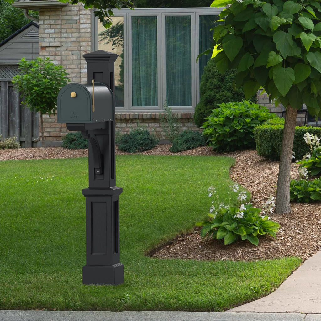 Black Single Arm Mail Post J7238