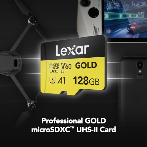 128GB Micro SD Card UHS-II V60 A1 4K microSDXC Memory Card J637
