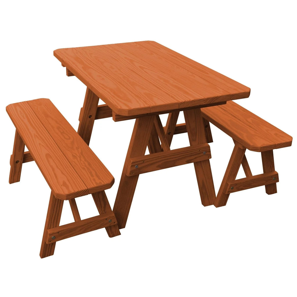 Pressure Treated Pine Picnic Table with 2 Benches I129538