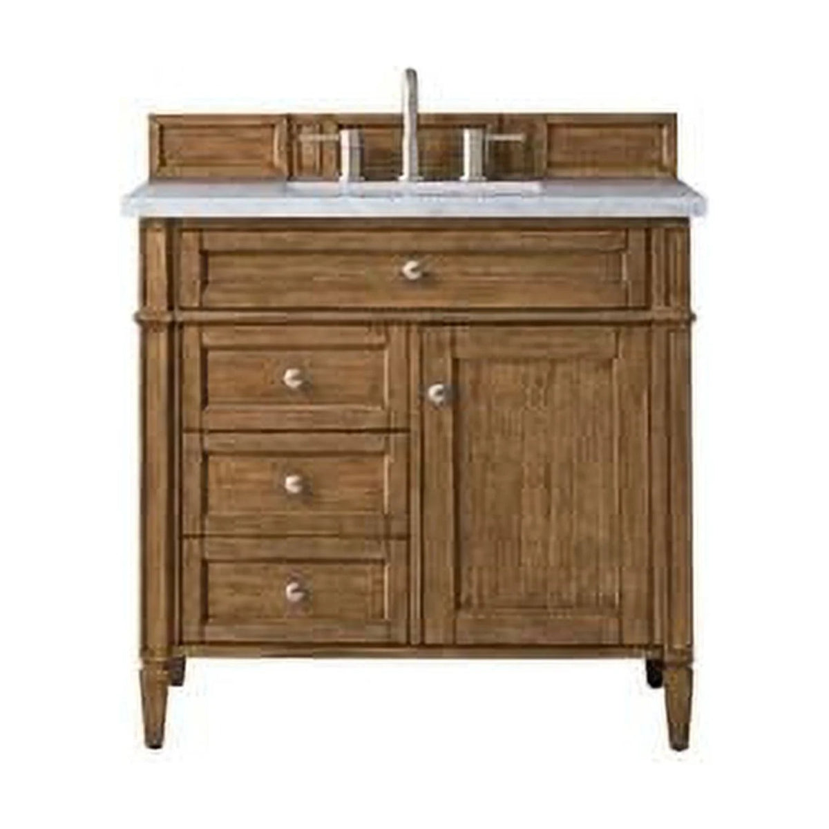 36 in. Single Vanity with Solid Surface Top, Saddle Brown S845873