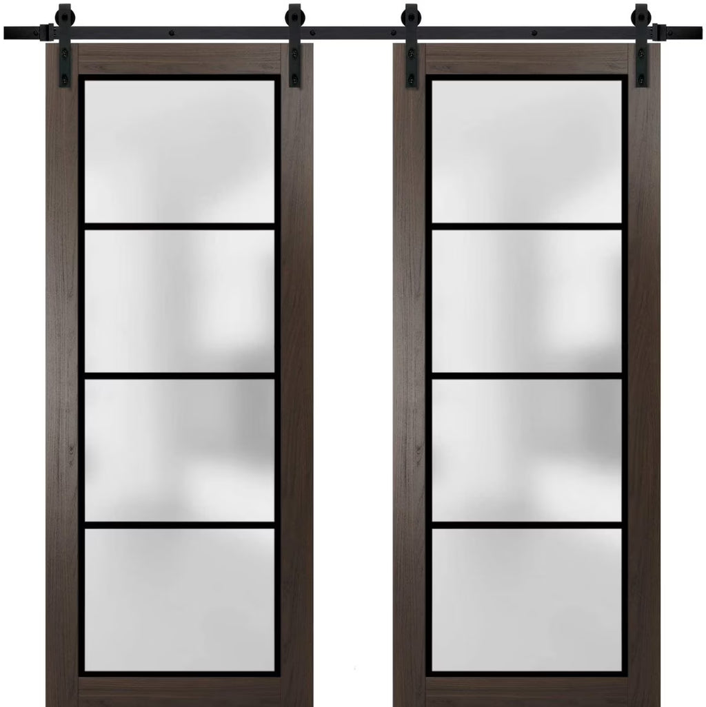 Double Barn Door 36 x 84 inches Solid Panel Interior Doors G56653