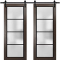 Double Barn Door 36 x 84 inches Solid Panel Interior Doors G56653