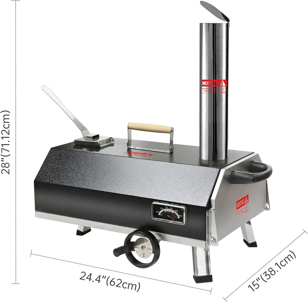 12" Portable Wood Fired Pizza Oven with Carry Bag O5471