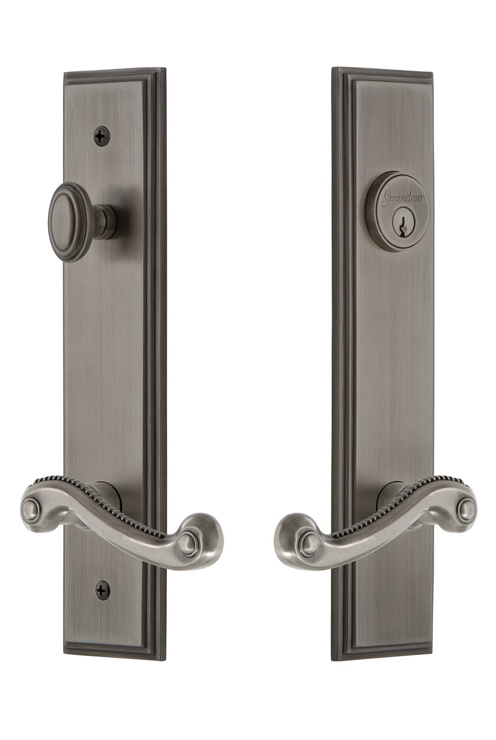 Antique Pewter Entry Set A887