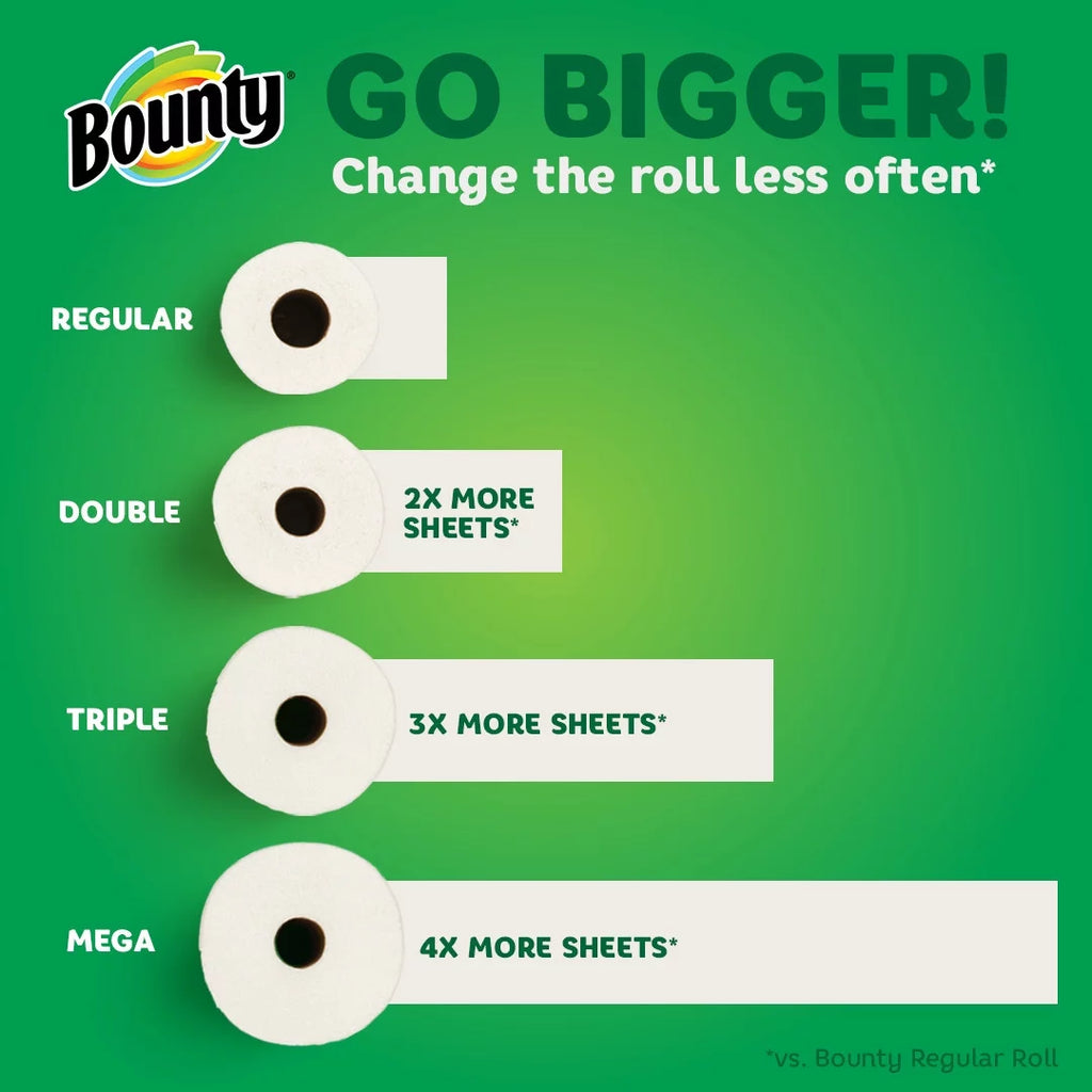 White 6 Mega Rolls Paper Towels C612