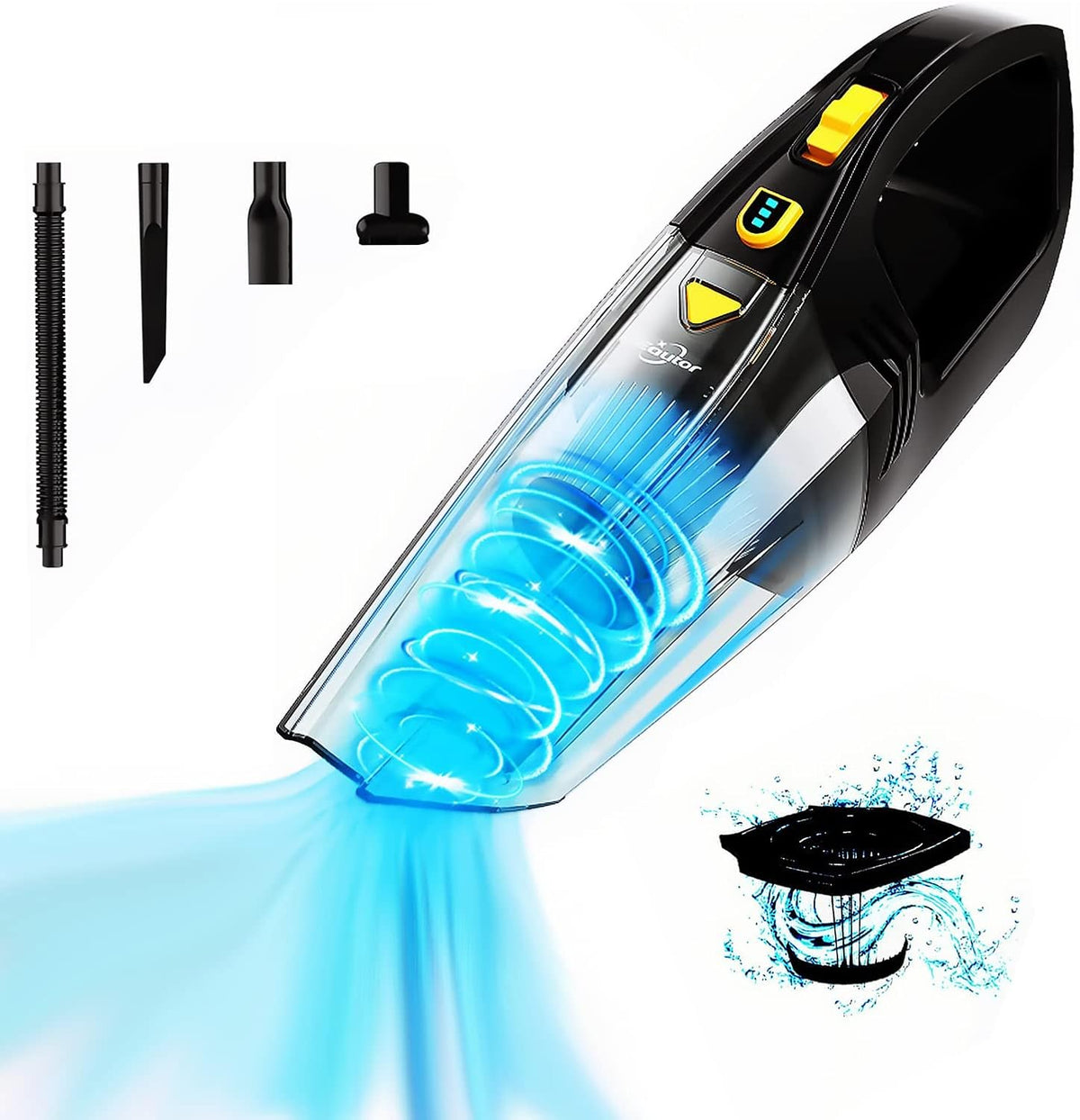 Cordless Handheld Vacuum 120W 8000Pa Black Pack of 2 L930