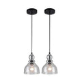 Adjustable Mini Pendant with Clear Seeded Glass H7363