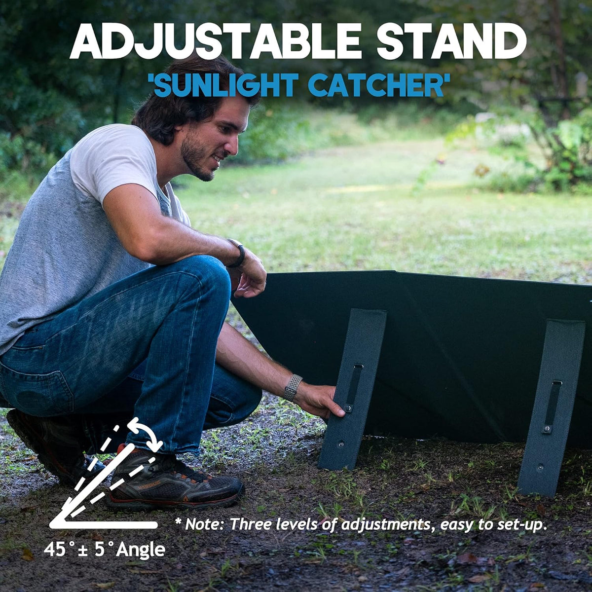 200W Foldable Solar Panel with Adjustable Kickstand M6558
