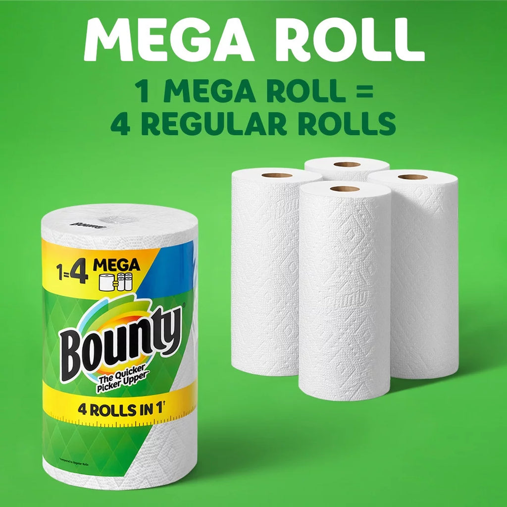 White 6 Mega Rolls Paper Towels C612