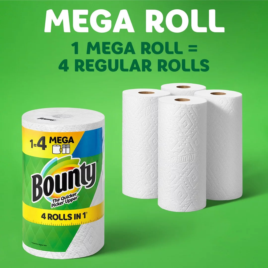 White 6 Mega Rolls Paper Towels C612