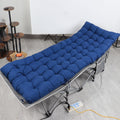 Dark Blue Folding Camping Cot with Pillow and Carry Bag R47813