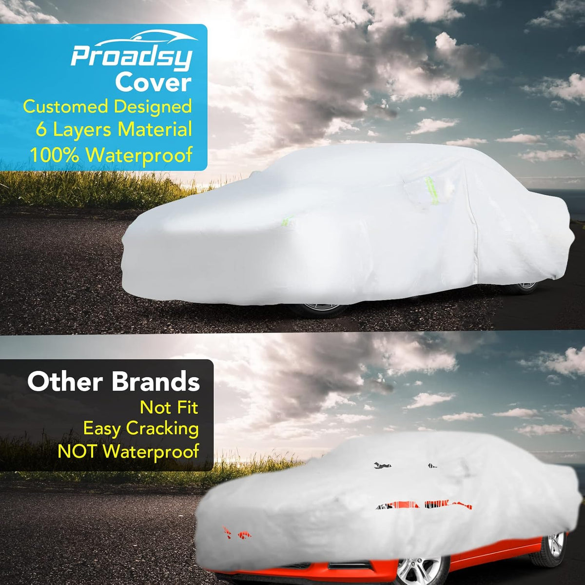 Waterproof All Weather Car Cover with Zipper D560814
