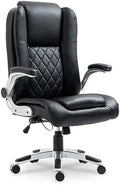 White Office Chair with Lifting Headrest and Flip-up Armrests N282896