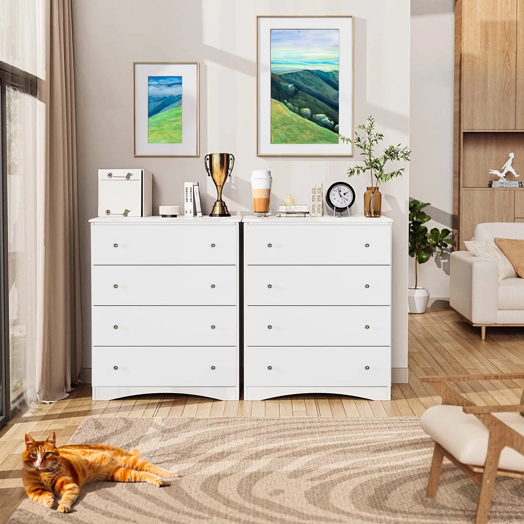 White 4 Drawer Dresser K218