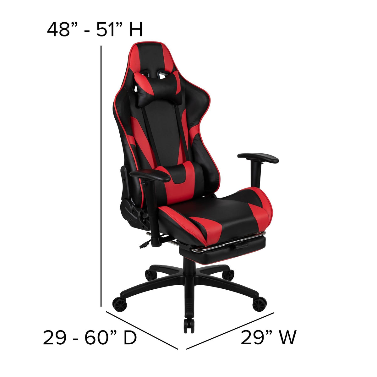 Gaming Desk and Reclining Gaming Chair Set with Cup Holder and Headphone Hook V352
