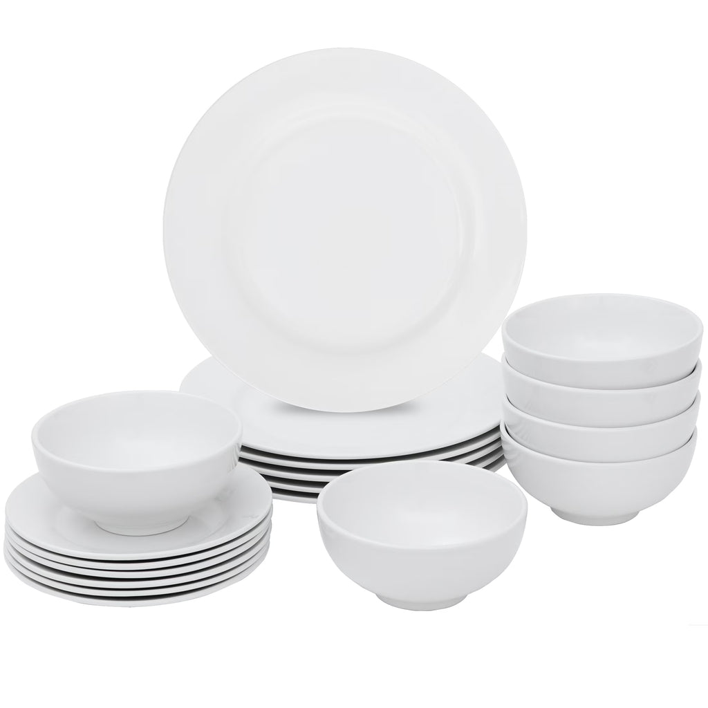 White 18 Pc Dinnerware Set for 6 X45627