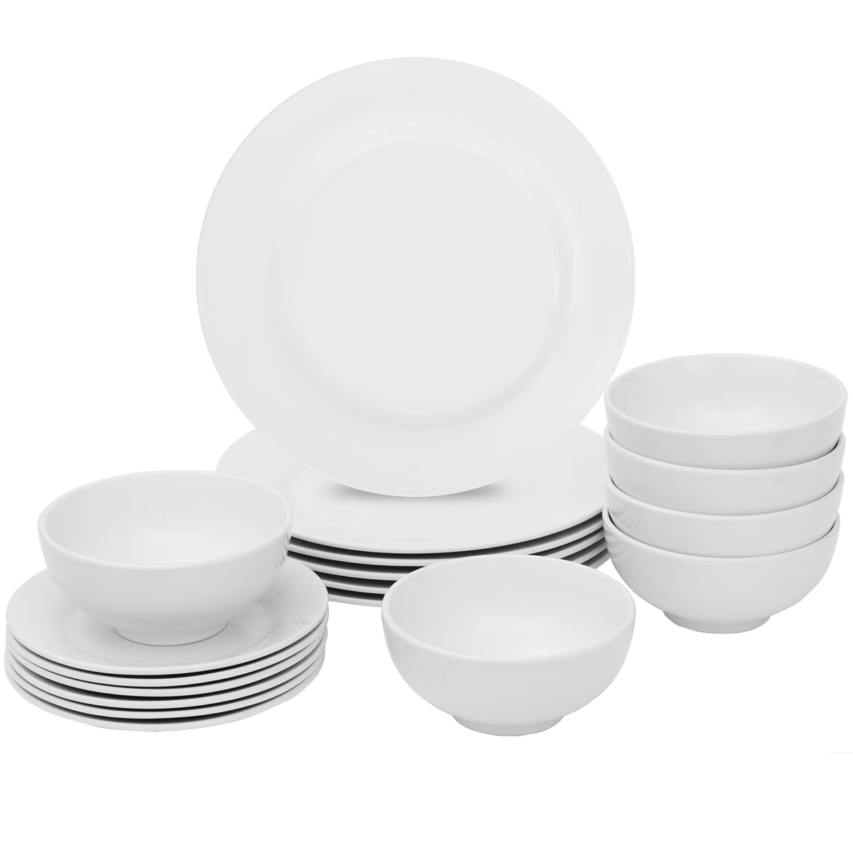 White 18 Pc Dinnerware Set for 6 X45627