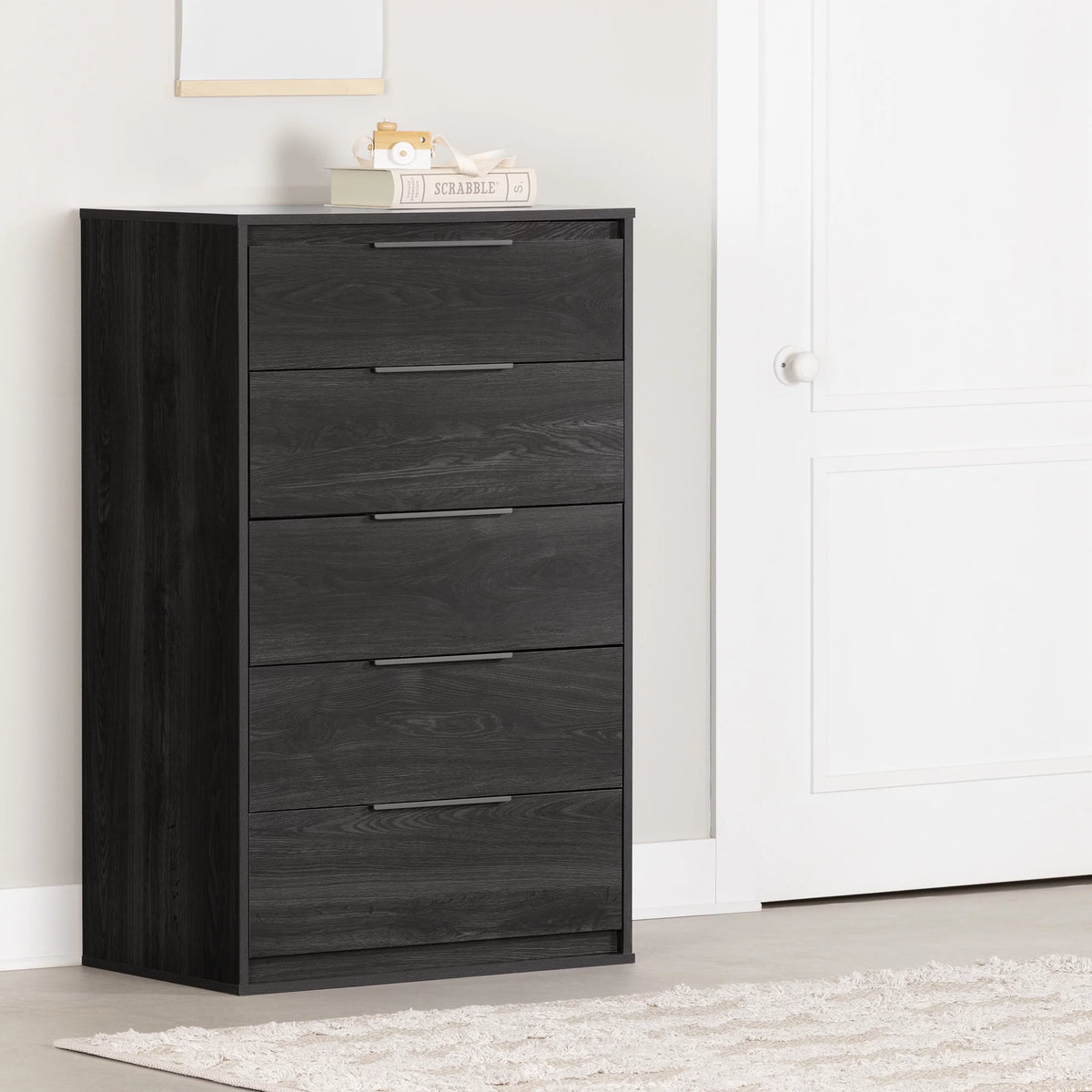 Contemporary 5-Drawer Chest Gray Oak Z2905