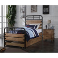 Twin Bed Antique Oak H9386