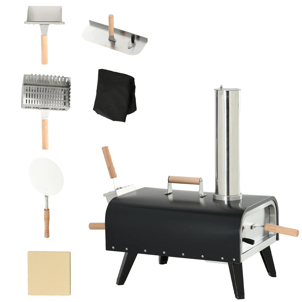 Outdoor Wood Fired Pizza Oven with Stone T638986