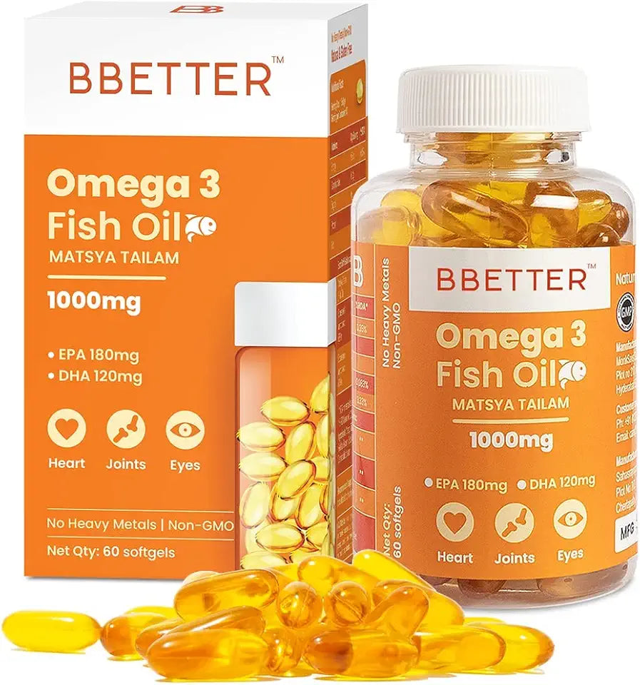 Omega 3 Fish Oil Capsules 1000mg 60 Softgels R94839