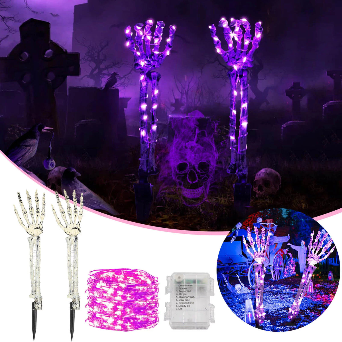 Life Size Skeleton Hands Outdoor Decorations J807