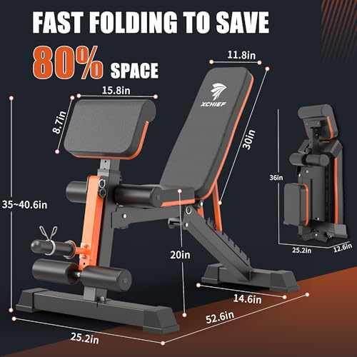 Adjustable Weight Bench with Leg Extension and Preacher Pad G73900