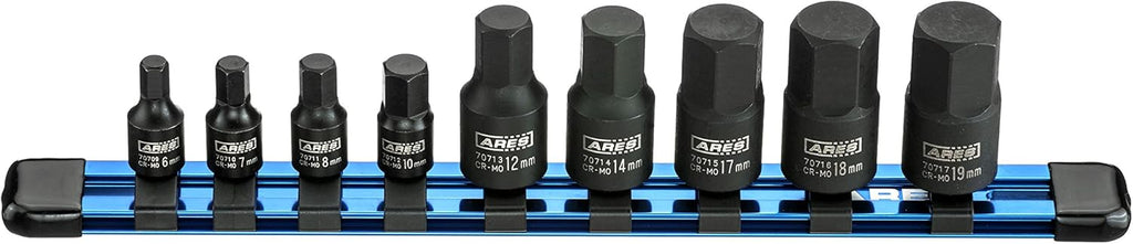 20-Piece 1/2-Inch Drive Impact Hex Driver Set Chrome Moly Steel R2600