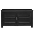 Black Wood TV Media Stand Y9073