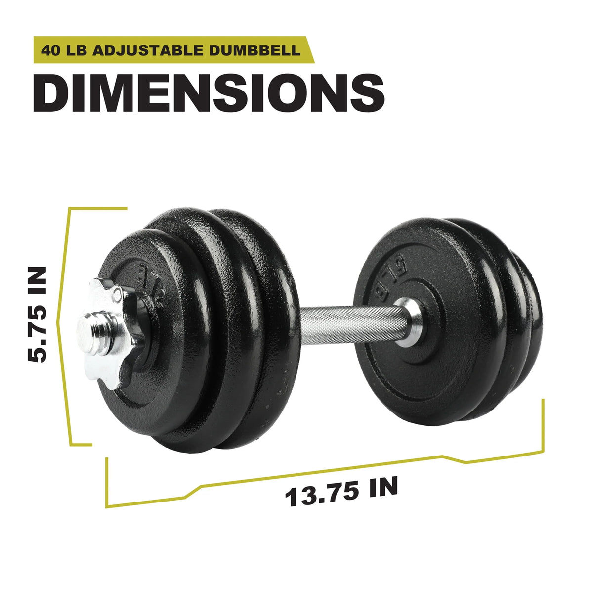 40lb Adjustable Dumbbell Set F75882
