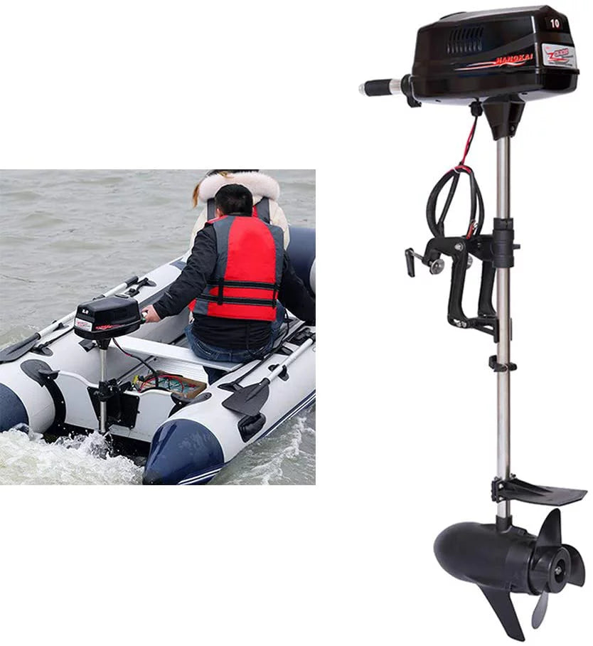 Electric Brushless Outboard Motor 10HP 60V 2200W Tiller Control J21488