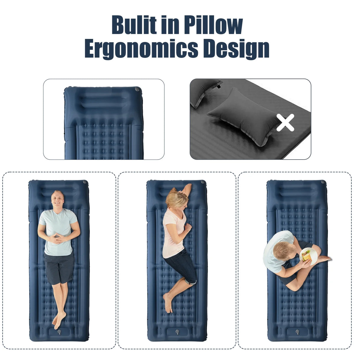 Inflatable Sleeping Pad 4 Inch Thick Air Mattress H9005